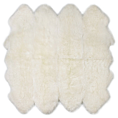 Genuine Australian Merino Sheepskin Throw Rug - Ivory